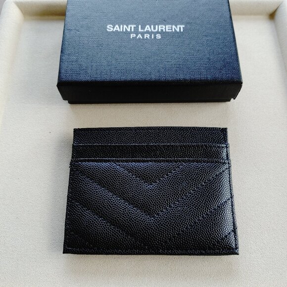 YSL Yves Saint Laurent "Cassandre" black cardholder - Picture 7 of 11